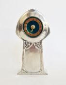 Liberty Heritage limited edition pewter and enamel clock, 188/250, design no. 9808, with enamelled