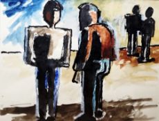 Josef Herman (1911-2000) Watercolour on paper 
