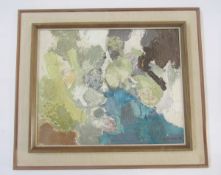 John Thorgren (Swedish 1918-2000) Oil on board Abstract, signed lower right and dated 59, 32cm x
