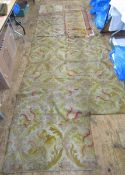 Part of an Aubusson style carpet, with pieces, possibly from a church - see images