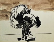 Josef Herman (1911-2000) Watercolour and ink on paper “Ballerina”, with Flowers East gallery