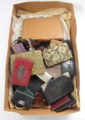 Large collection of vintage leather wallets, purses and other items, including: an early 20th