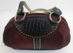 Alaluna small bowling bag style, black Coco-garnete horse with its original box