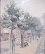 Paul Fordyce Maitland (1869-1909)  Oil on panel  Cheyne Walk, initialled, with Messums Gallery label