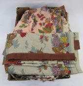 Assorted early to mid 20th century hangings, curtains and textile fragments, predominately in