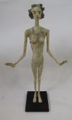 John Wragg (1937-2020) sculpture, female figure, 67cm high (possibly jesmonite).  Purchased at the