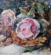 Francis Edward James RWS (1849-1920) Triptych of watercolours Still life flowers, each signed in