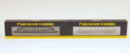 Two boxed Graham Farish by Bachmann N gauge locomotives to include 371-629 GWR Railcar No.20 GWR