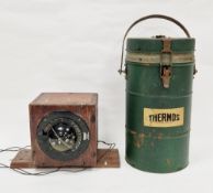 Sestral Marine self-levelling compass, no.5076, 14.5cm wide housed in a wooden case and a large