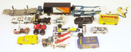 Over one hundred and twenty loose, play-worn mainly diecast vehicles including Burago, Matchbox