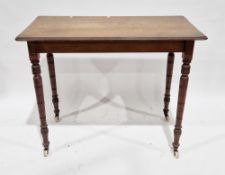 Late 19th/early 20th century mahogany side table, the rectangular top with ogee moulded edge and