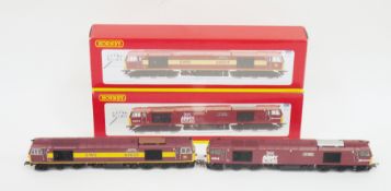 Two Hornby model railways OO gauge locomotives R2883 EWS Co-Co diesel electric Class 60 ' The