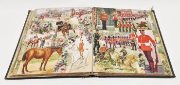 Victorian and later scrapbook containing approx. 27 pages including Asian and native people,