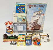 Seven tinplate toys including boxed Kovar Retro Road Roller 1927, boxed Kovap Zetor tractor and