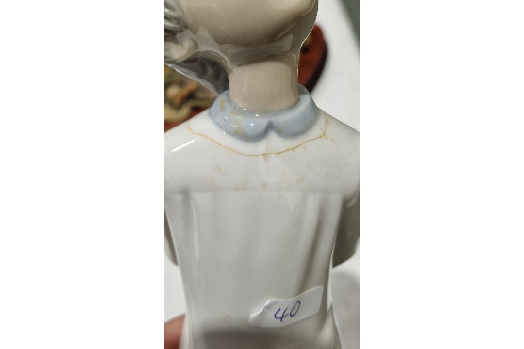 Lladro figure of girl with cello, another Edwardian-style lady with parasol, another girl seated - Image 5 of 13