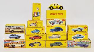 Sixteen Modern Dinky Toys by Mattel to include 182 Porsche 356 A coupe, 104 Aston Martin DB3S, 24