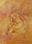 Belinda Wright (20th century) Oil on board Female nude, signed and dated '75 lower right,