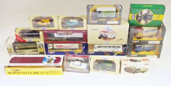 16 boxed Corgi diecast vehicles including a limited edition Transport of the 30's Thornycroft and