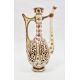 Early 20th century Zsolnay Pecs reticulated ewer having tall neck and floral pierced panels, printed - Image 1 of 4