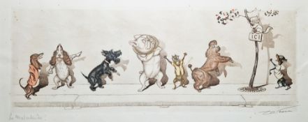 Boris O'Klein (1893-1985) Two coloured etchings From the Dirty Dogs of Paris series, each titled and