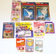 Nine Matchbox carded diecast vehicles and gift sets including two Skybusters gift sets, SB-150