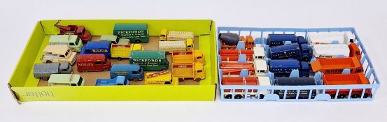 Thirty Lesney loose playworn diecast vehicles including 3 x Tate & Lyle Foden 15 ton sugar