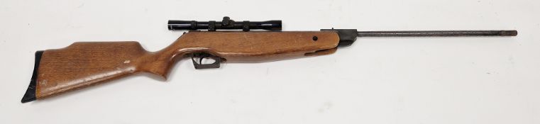 Spanish .22 Norica dynamic air rifle. Serial number M26934. Permit number: 53/v/000101/2024