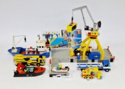 Lego 1991 unboxed Lego set Intercoastal Seaport no.6541 together with 1991 Street Sweeper no.6645,