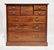 LOT WITHDRAWN Late Victorian mahogany chest with an arrangement of eight drawers, with reeded