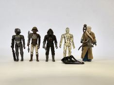 Five Vintage 1982 L.F.L Star Wars Action Figures to include Lando Calrissian (Skiff Guard