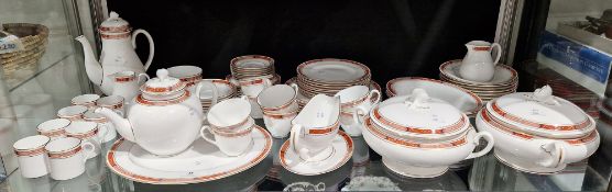 Royal Worcester 'Beaufort' pattern tea and dinner service to include two covered vegetable
