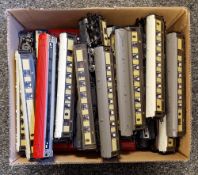 Large quantity of Hornby 00 gauge plastic rolling stock to include Pullman dining carriages,