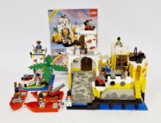 Lego Legoland 1989 unboxed Lego set Eldorado Fortress no.6276 together with 1989 Sabre Island No.