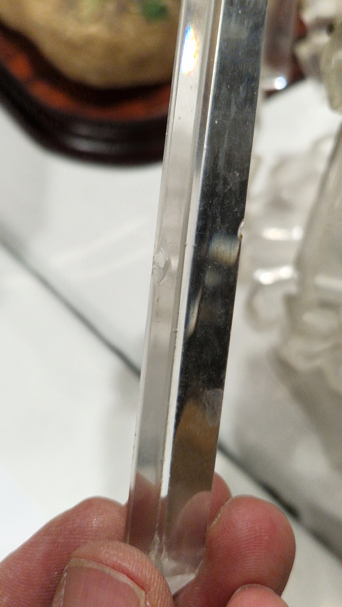 Two Victorian frosted opaque and gilt glass lustres, suspending pendant drops, four clear glass - Image 23 of 23