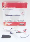 Eagle 1:200 scale limited edition British Airways Boeing 777-200ER diecast model aircraft,