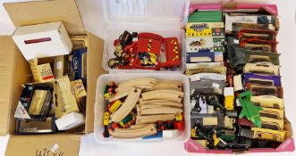 Collection of boxed and loose diecast and plastic vehicles including Corgi Fawlty Towers Austin 1300