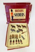 Mixed lot of cast metal figures including 5 Britain's Indian Army Services mules with canon, set