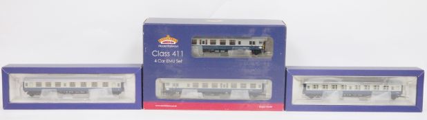 Bachmann Branch-line OO gauge model railways ' Class 411 CEP 4 car EMU, ' set, no.31-427A, BR blue