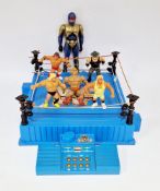 Hasbro WWF Official Wrestling Ring with Live Action Sound Effects together with wrestlers to include
