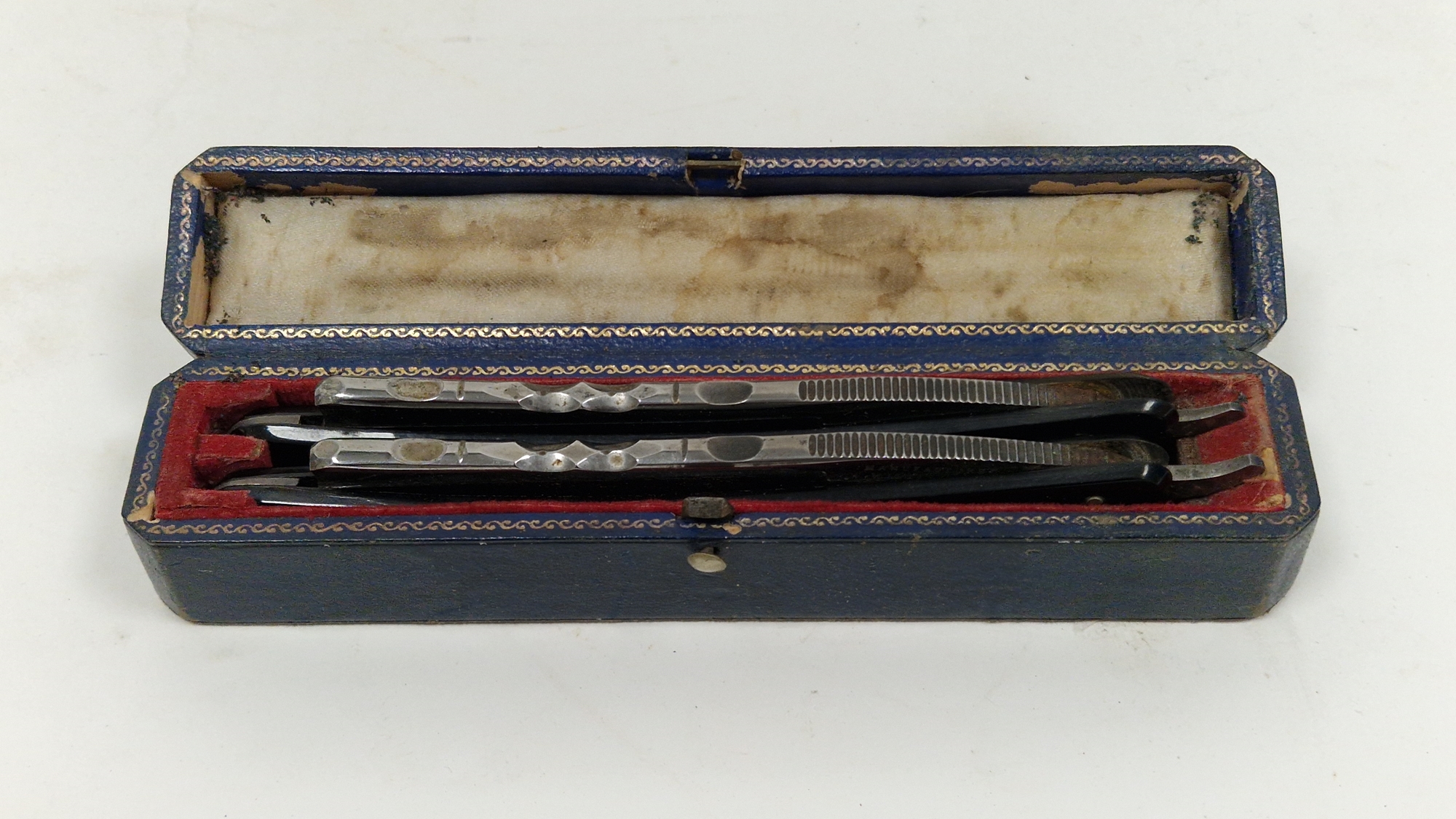 Late 19th / early 20th century leather cased set of two cut-throat razors, leather cased razing - Image 6 of 8