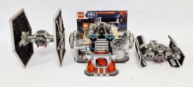 Three Lego Star Wars constructed lego sets to include No.75093 Death Star Final Duel, No.9492 TIE