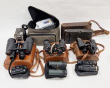 Collection of cameras, equipment and accessories including Pentax MZ-60, Chinon pocket zoom, Canon