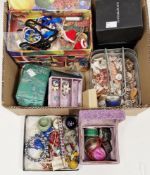 Lady's Emporio Armani stainless steel watch, boxed, silver and costume jewellery Property of Dunkirk