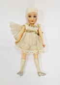Armand Marseille bisque headed Christmas tree fairy doll, no.390, with sleeping blue eyes, open