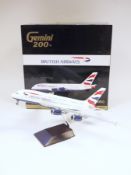 Gemini Jets - Gemini 200 1:200 scale die-cast aircraft model British Airways Airbus A380, item no.