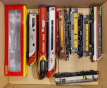 Three Hornby plastic 00 gauge Virgin locomotives, Hornby EWS90029 locomotive, two Hornby locomotives