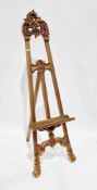 Pair of modern gilt finish picture easels in the rococo manner, 162cm high x 47cm wide (2)  Property