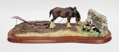 Border Fine Arts limited edition model 'Ploughman's Lunch', no.971/1750, sculptured by Anne Wall,
