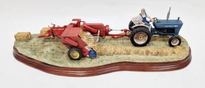 Border Fine Arts limited edition model 'Hay Bailing', no.1082/2002, sculptured by Ray Ayres, with