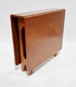 Mid-century retro G-Plan teak space saver gateleg table having square leaves, 74cm high x 144cm long